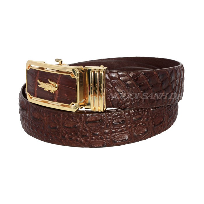 Thắt lưng cá sấu liền nguyên con NGƯỜI SÀNH DA - Bảo hành 24 tháng