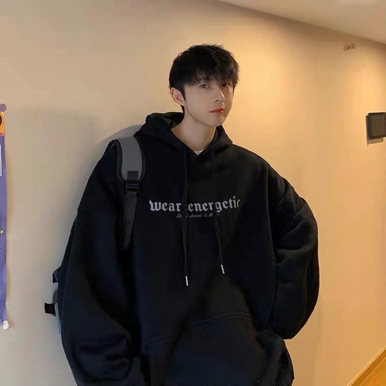 Áo hoodie Thể Thao Dáng Rộng In Chữ Phong Cách Hip Hop Đường Phố Cho Nam Cỡ M-5XL