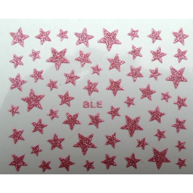 Hình dán 3D trang trí móng tay tạo hình sao 5 cánh đẹp mắt