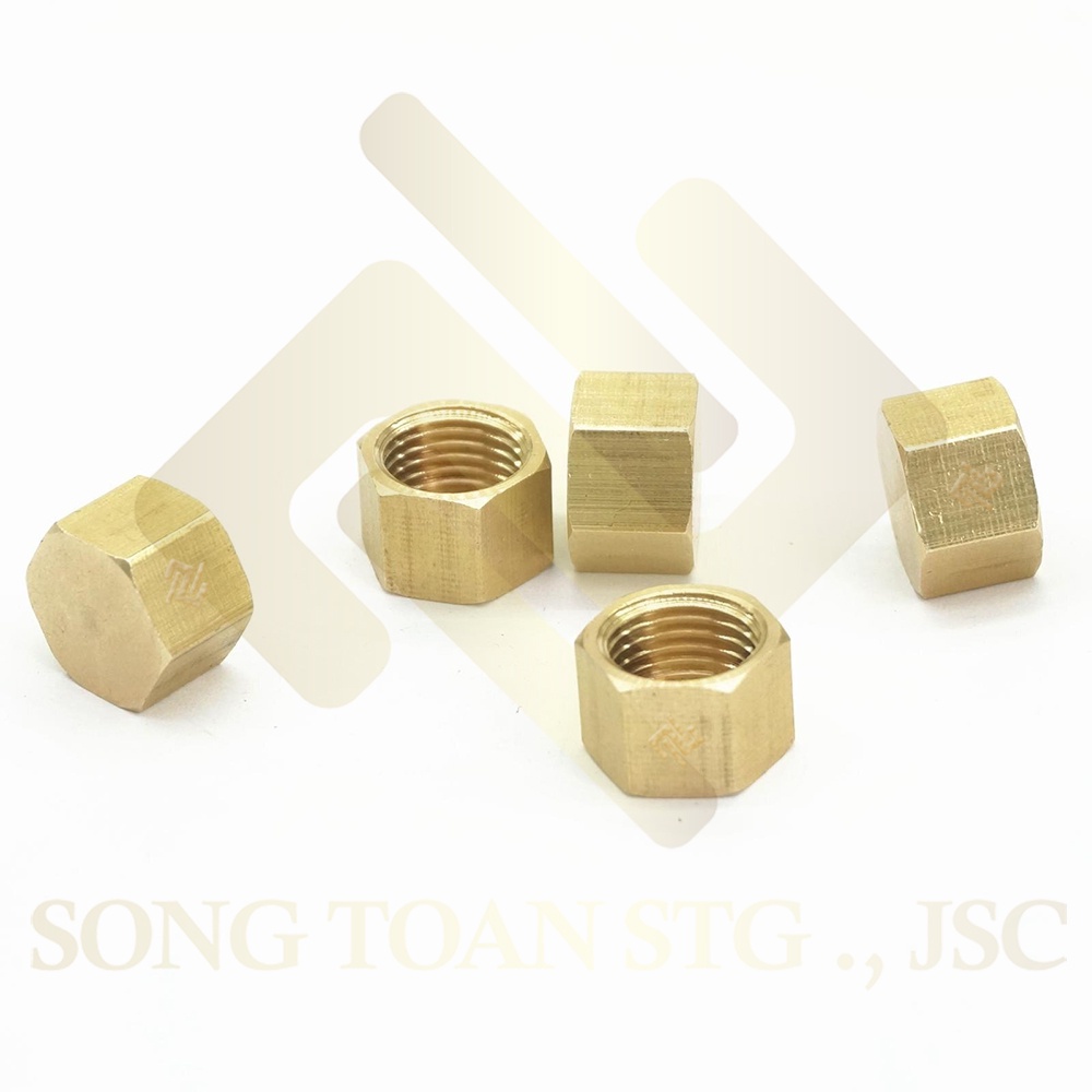 [BỊT REN TRONG] Nút đầu bịt ren trong ngặn chặn dòng chảy &amp; khí nén ren BSP - Bằng đồng (Brass pipe plug cap female)