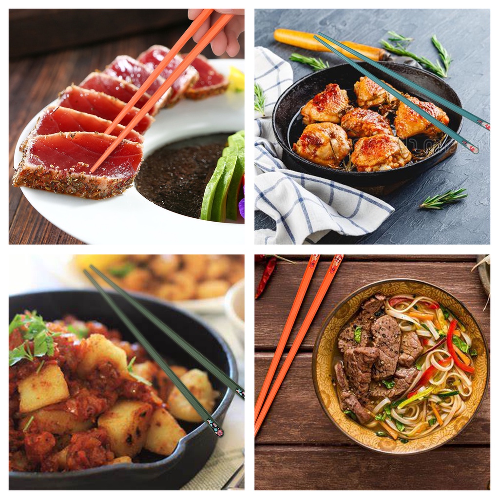 CONOPERY 5 đôi đũa sợi thủy tinh chống trượt kiểu Nhật Bản