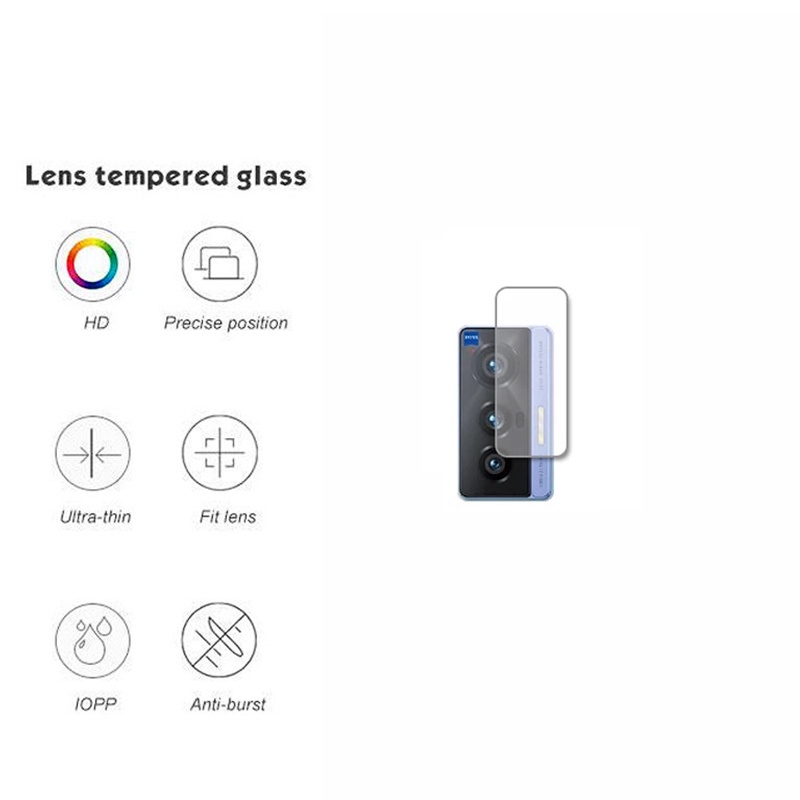 Kính cường lực bảo vệ ống kính máy ảnh thích hợp cho Vivo X70 Pro+ V20 SE Y72 Y31 2021 X60 X50 V20 Pro Y20 Y20i Y20S