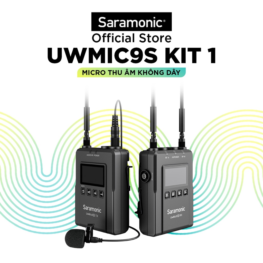 Bộ Micro Thu Âm Không Dây Saramonic Uwmic9s Kit1 - Bảo Hành Chính Hãng 24 Tháng