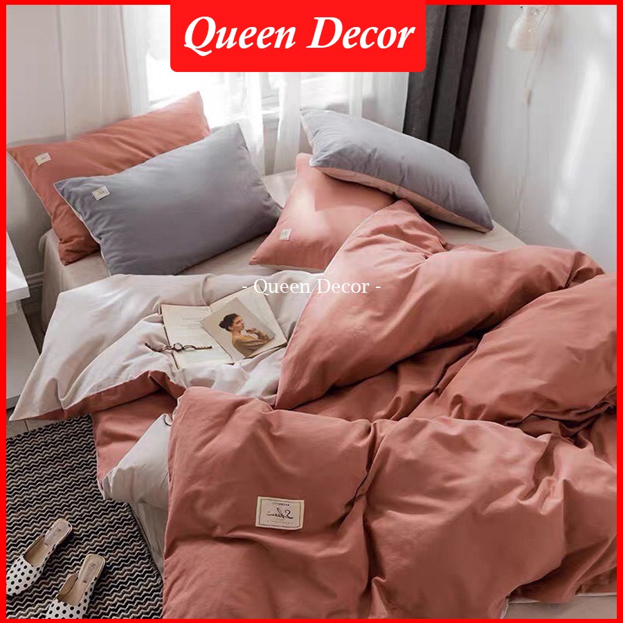 Bộ Chăn Ga Gối, Ga Giường Cotton Cotton Tici Hàn Quốc Set 5 Món M2, M6, M8, 2M2 - Queen Decor | BigBuy360 - bigbuy360.vn