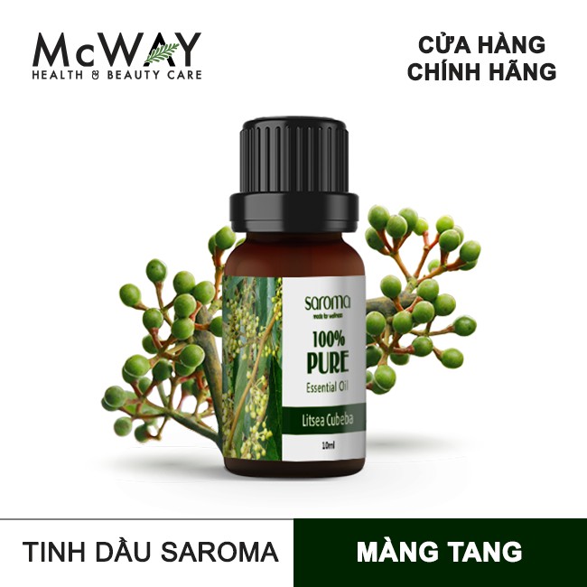 Tinh dầu thiên nhiên Saroma - Hương Màng Tang - 10ml/30ml/50ml/100ml