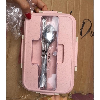 HỘP CƠM LÚA MẠCH 3 NGĂN KÈM ĐŨA THÌA INOX