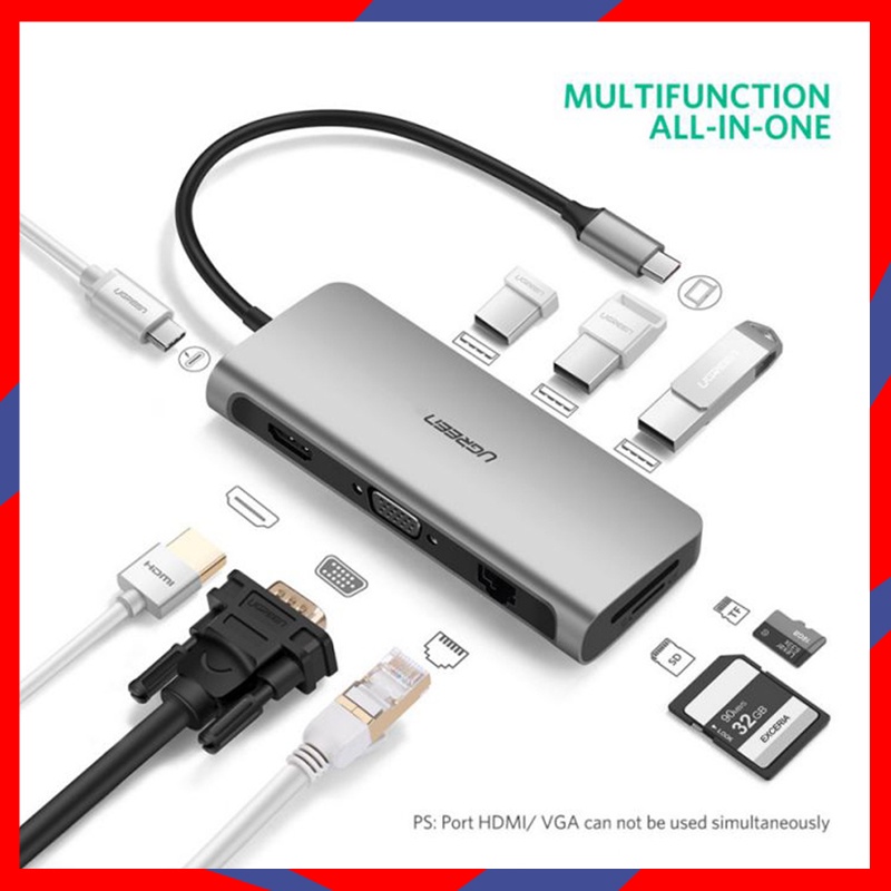 Adapter Chuyển Đổi Macbook Đa Năng Chính Hãng Ugreen 9in1 40873 | BigBuy360 - bigbuy360.vn