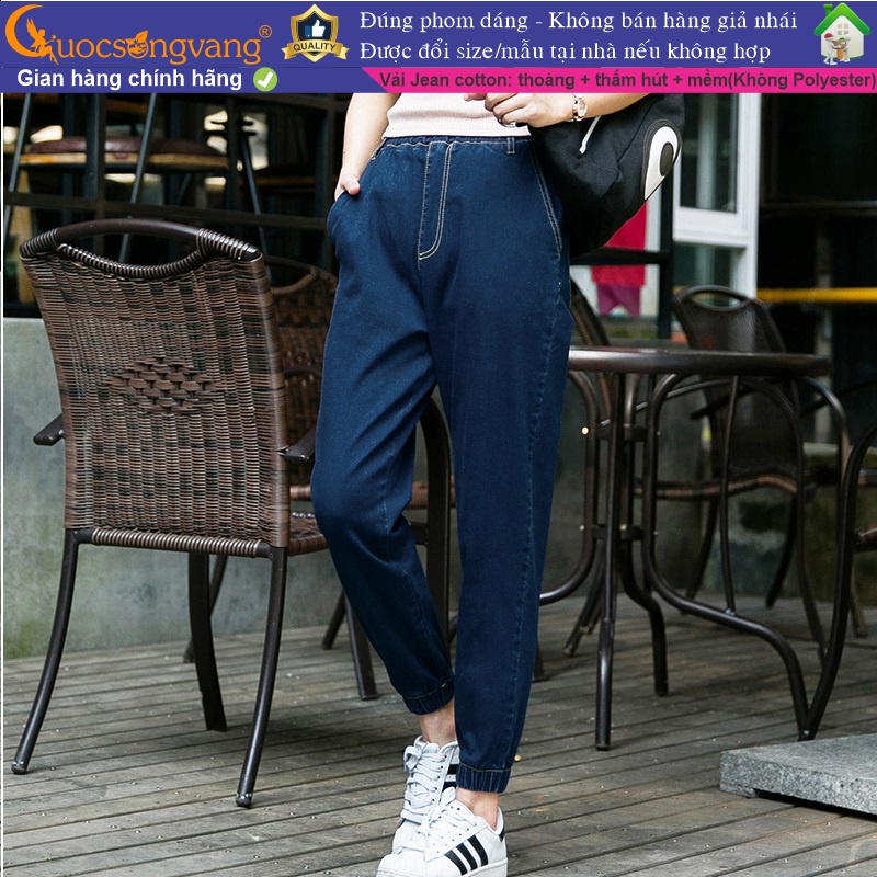 Quần nữ quần jean nữ Jogger lưng thun dáng thể thao GLQ015 Cuocsongvang