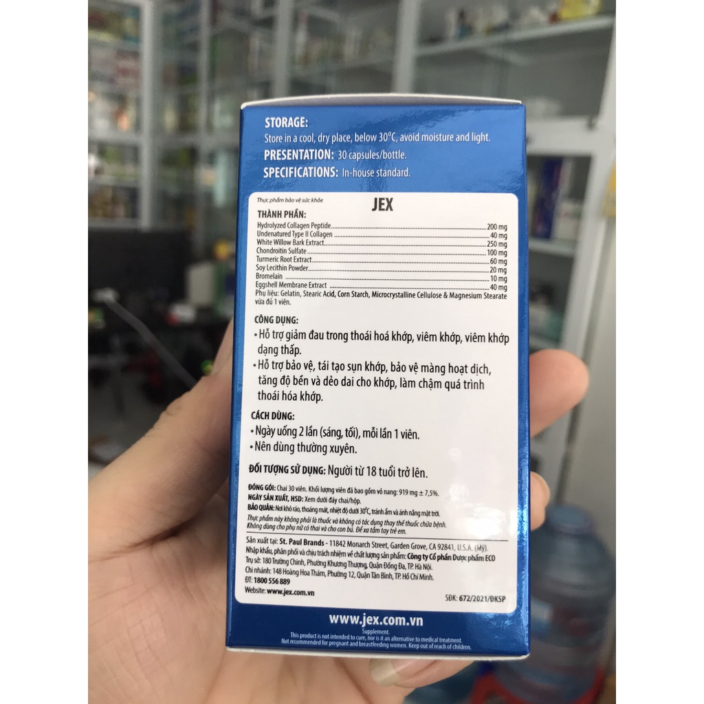 JEX MAX- Viên uống Jex max hổ trợ tình trạng xương khớp - Nhà Thuốc Mỹ Kim