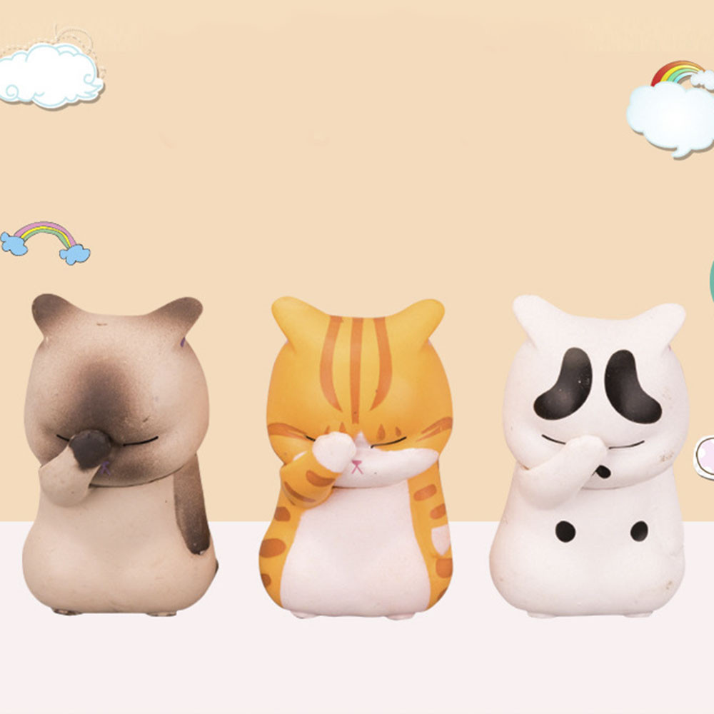 Mèo con nhiều biểu cảm trang trí xe hơi dễ thương