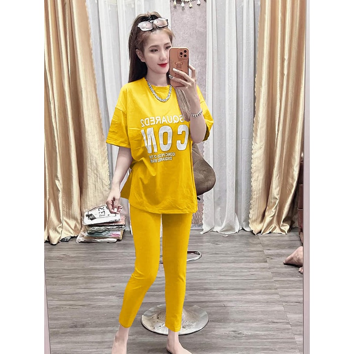 Đồ Bộ Dài Thời Trang Logo In Siêu Xinh - Y Hình