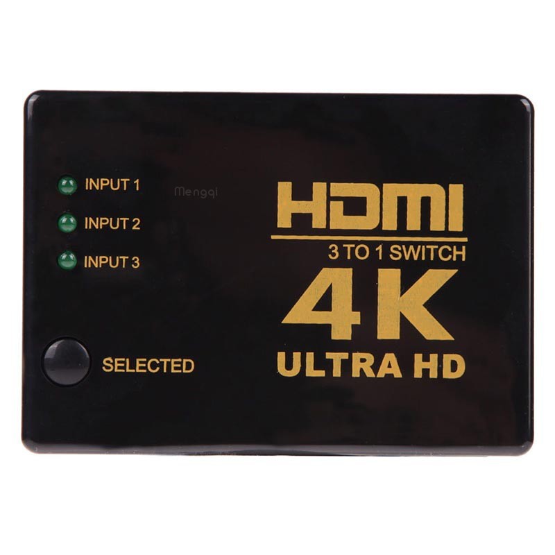 Mengqi✨4K*2K 3In 1Out Port HDMI Switch Switcher Hub Splitter Ultra HD for HDTV PC -dc3145