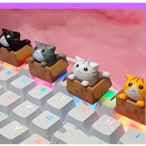 Nút Bàn Phím Cơ Bằng ABS In Hình Mèo Dễ Thương Có Đèn Nền Cho ESC kaih cherry MX