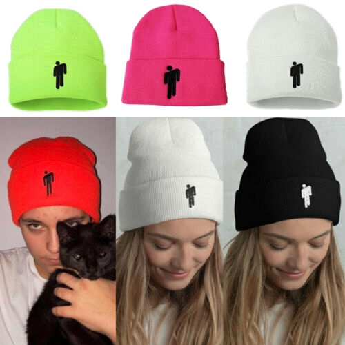 Mũ Beanie Dệt Kim In Chữ Billie Eilish Thời Trang