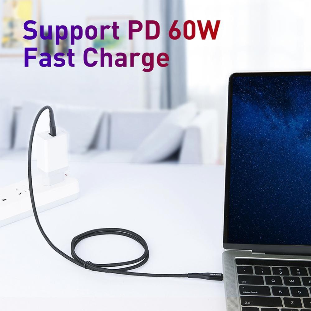 Dây Cáp Sạc Nhanh DIGIFOUNDER USLION Type C Sang USB C Cho Samsung S9 S8 Plus PD 60W 3.0 USB-C