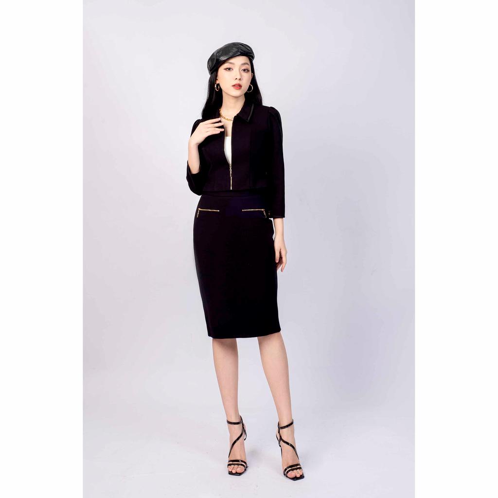 Chân váy ôm, may khóa hai bên hông MMOutfit M-JU080621081