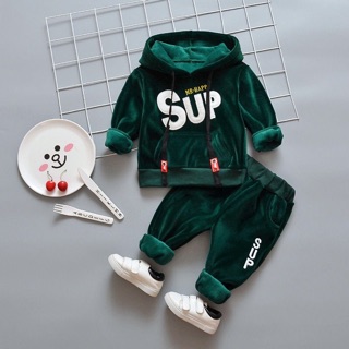 Set bộ nỉ nhung cho bé (hình thật)