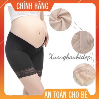 Quần bầu đùi mặc trong váy cạp chéo ren
