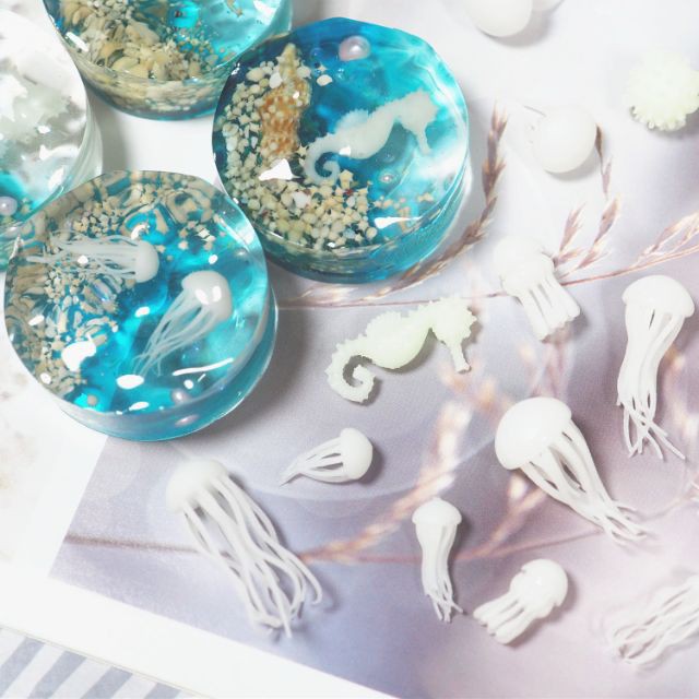 Mô Hình 3D Trang Trí Resin - Cá Nóc, Cá Ngựa