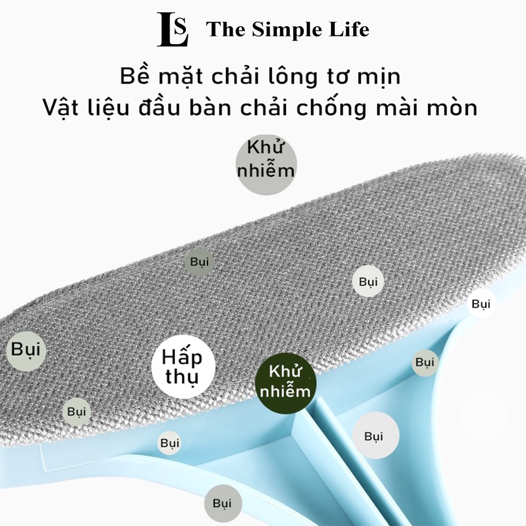 Cây lau kính, cây lau kính đa năng 2 mặt, dụng cụ vệ sinh ghế sofa, sàn nhà, rèm cửa, phủi bụi Coco Shangjia[CHÍNH HÃNG]