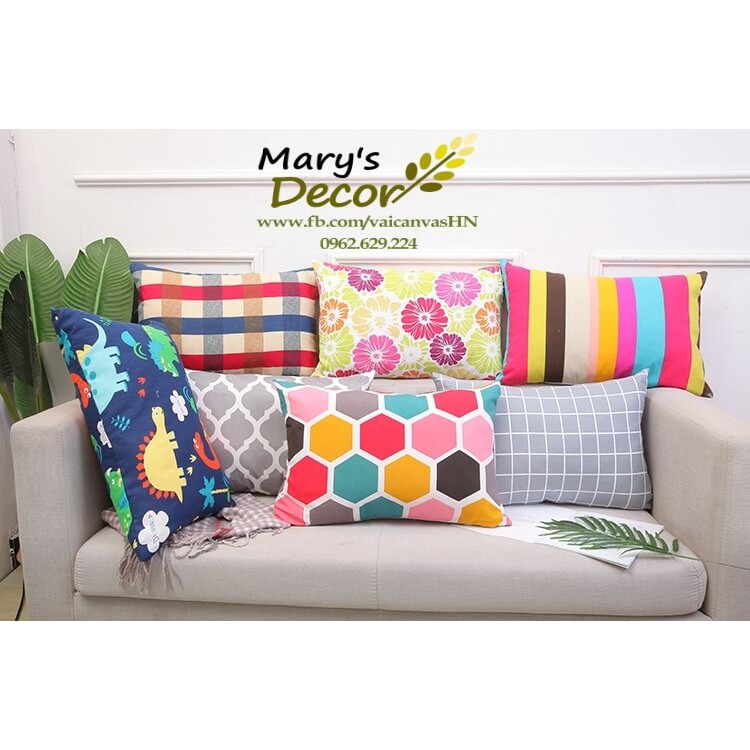 Gối tựa sofa Mary Décor - họa tiết Khủng long G-P03