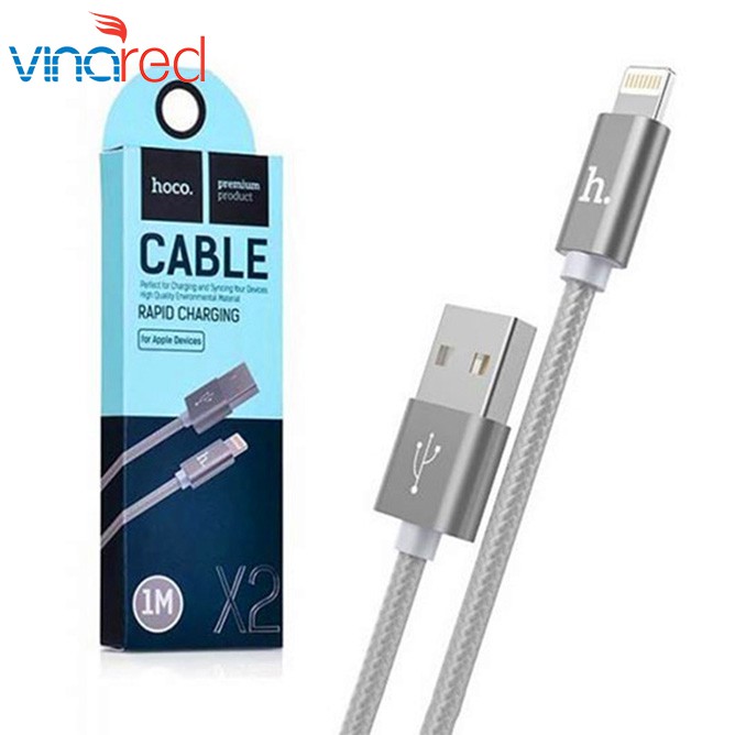 Cáp Sạc Lightning Hoco X2 - Sạc Nhanh Iphone Ipad - (Dài 1m) - Chính Hãng