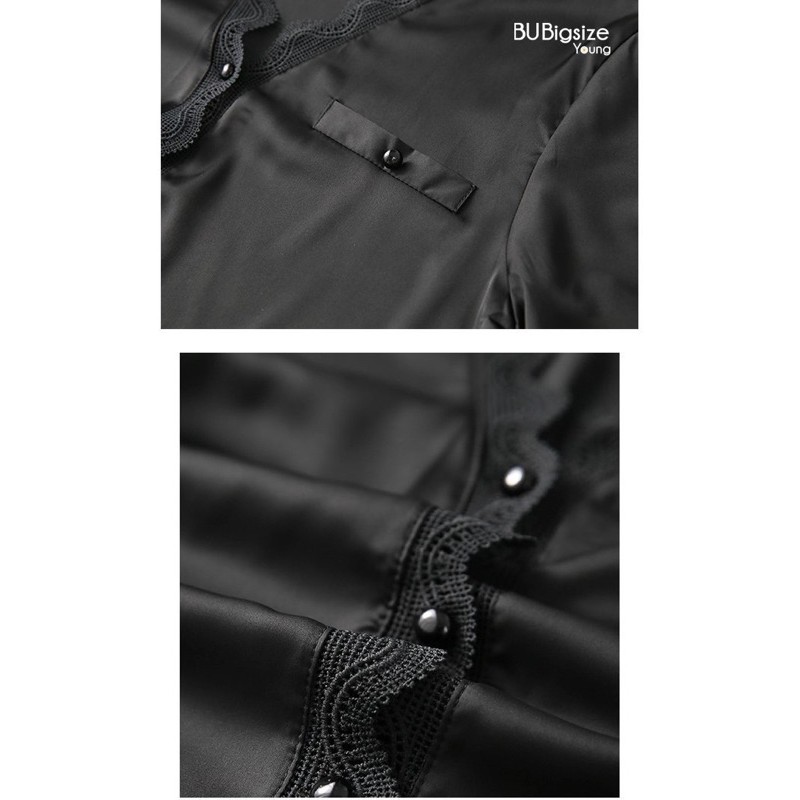 Bộ đồ ngủ phối ren lụa BIG SIZE 55kg đến 95kg - 21YBD19 - BU Bigsize Young | BigBuy360 - bigbuy360.vn