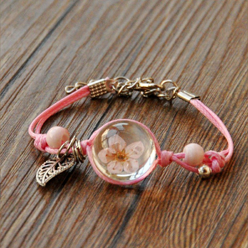 【kifli】Vòng đeo tay bằng dây bện phối hạt gốm có thể điều chỉnh（quà tặng ngày thiếu nhi）