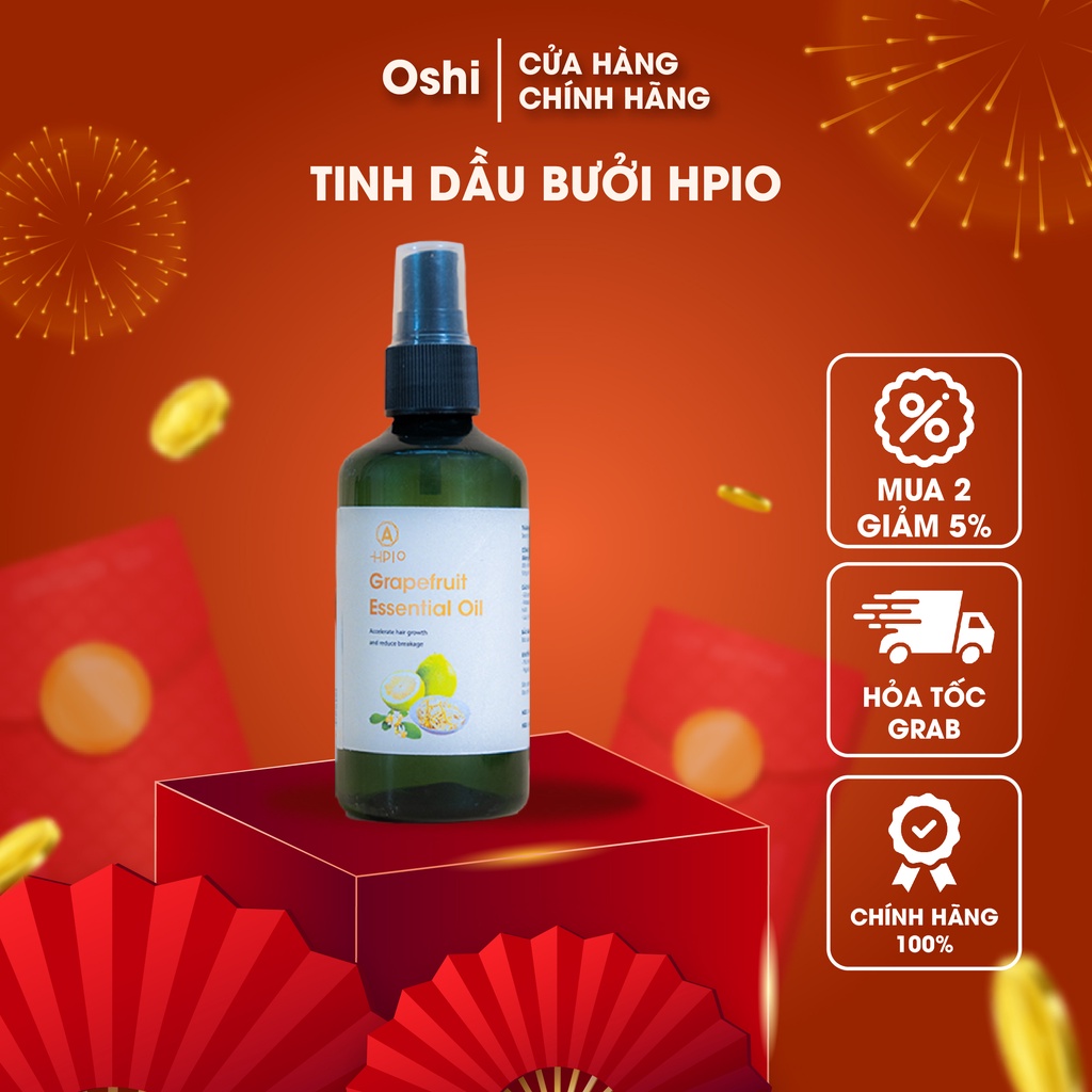 Tinh dầu bưởi HPIO giúp dưỡng tóc, giảm tóc gãy rụng và phục hồi tóc hư tổn sau 7 ngày-OSHI