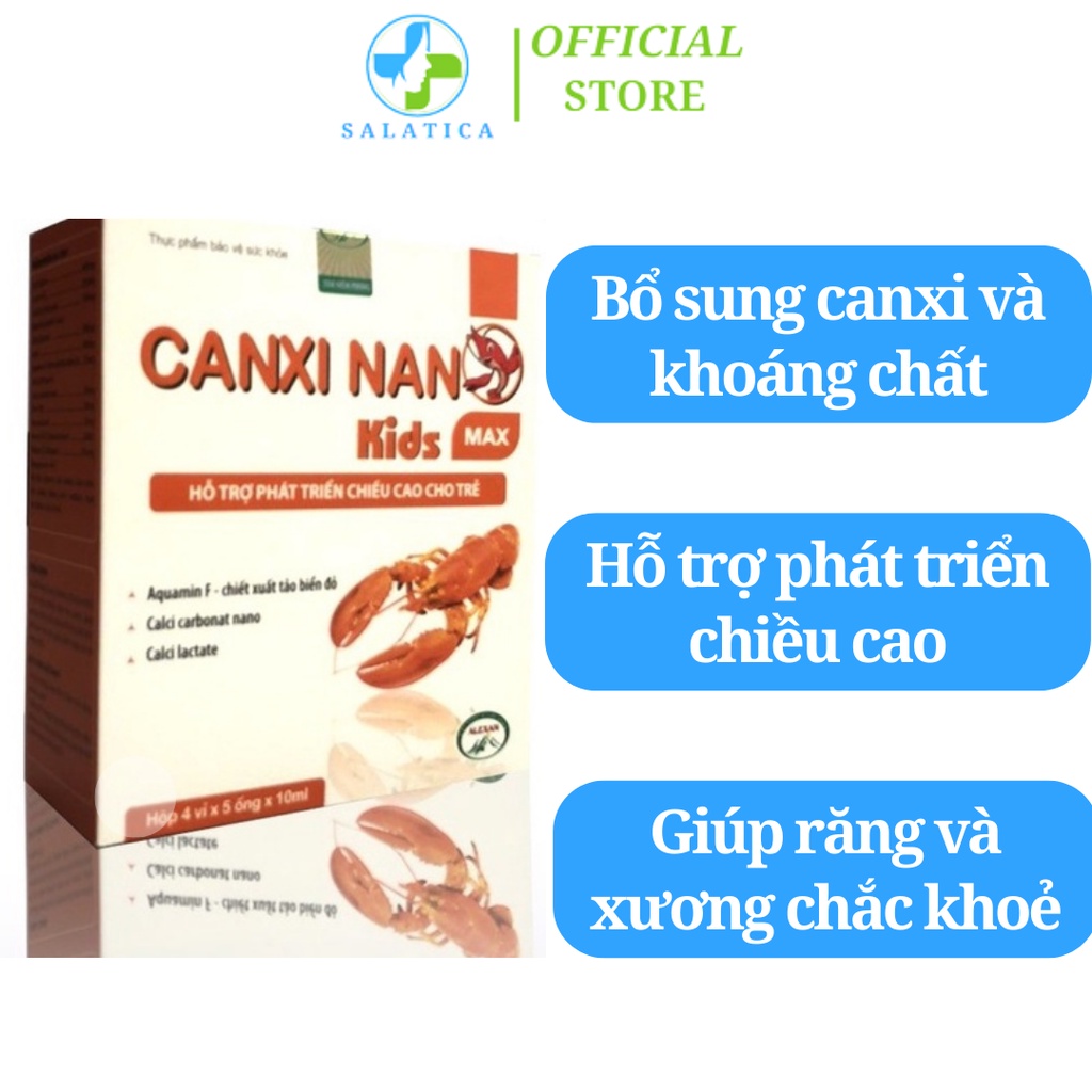 Canxi Nano Kids Max- Bổ sung canxi, giúp xương và răng chắc khoẻ, hỗ trợ phát triển chiều cao cho trẻ