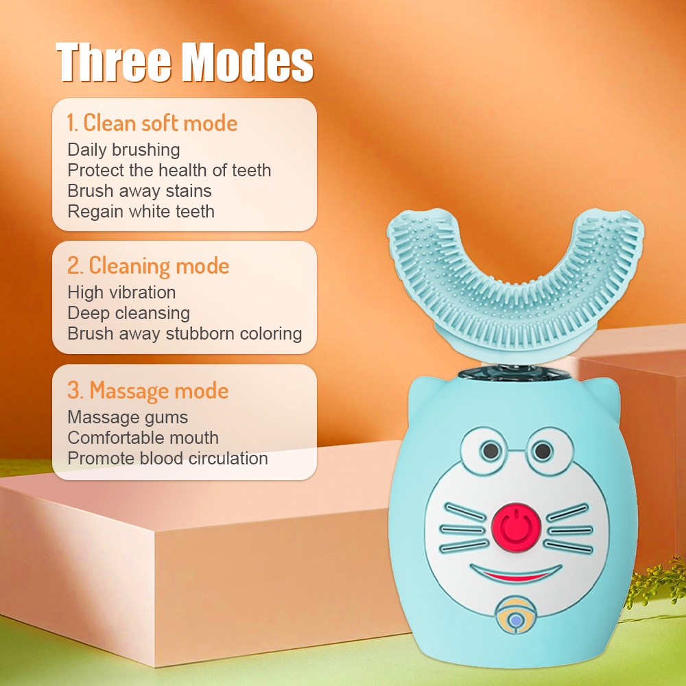 Bàn chải đánh răng điện Suolaer đàu silicone tự động không thấm nước cho trẻ em