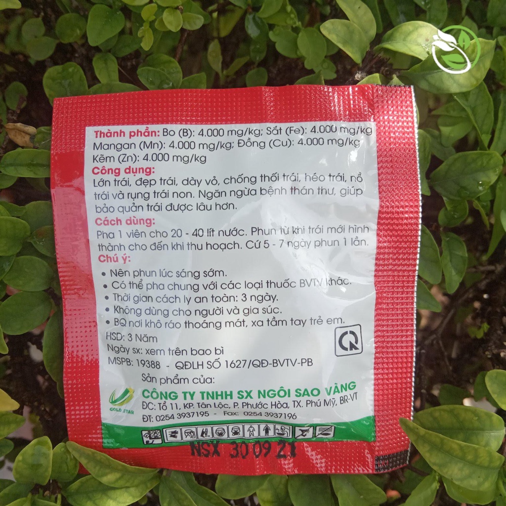 Sản Phẩm Viên Sủi Canxi+Bo - Viên 10g - Lớn Trái, Chống Thối Trái, Nứt Trái