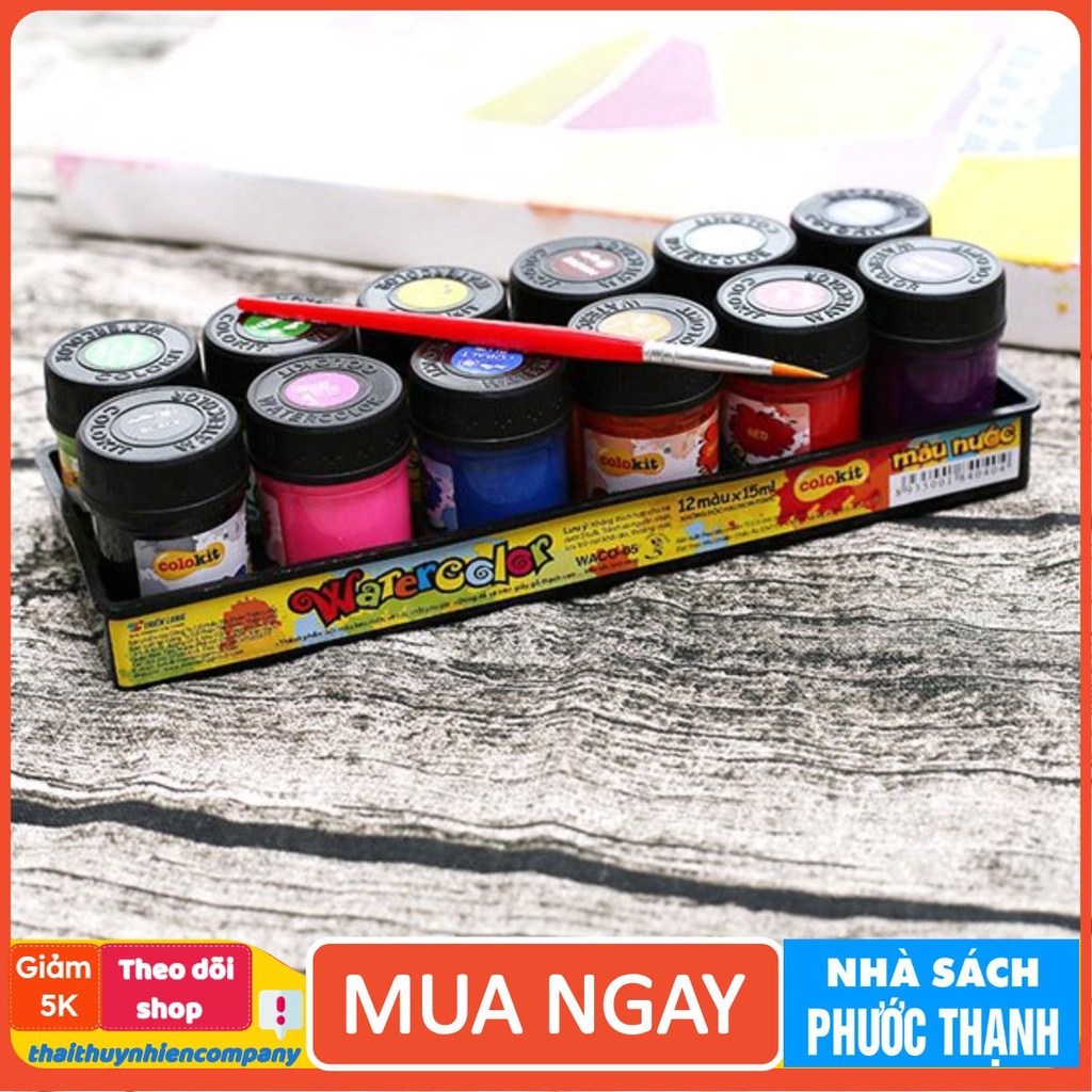 Màu Nước WACO-05 TL Thiên Long ( 1 vỉ / 12 lọ )