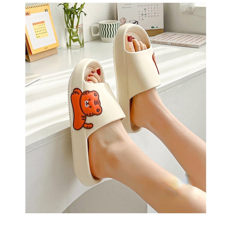 Dép Đi Trong Nhà Đế Dày Cao Cấp Họa Tiết Chú Hổ Dễ Thương