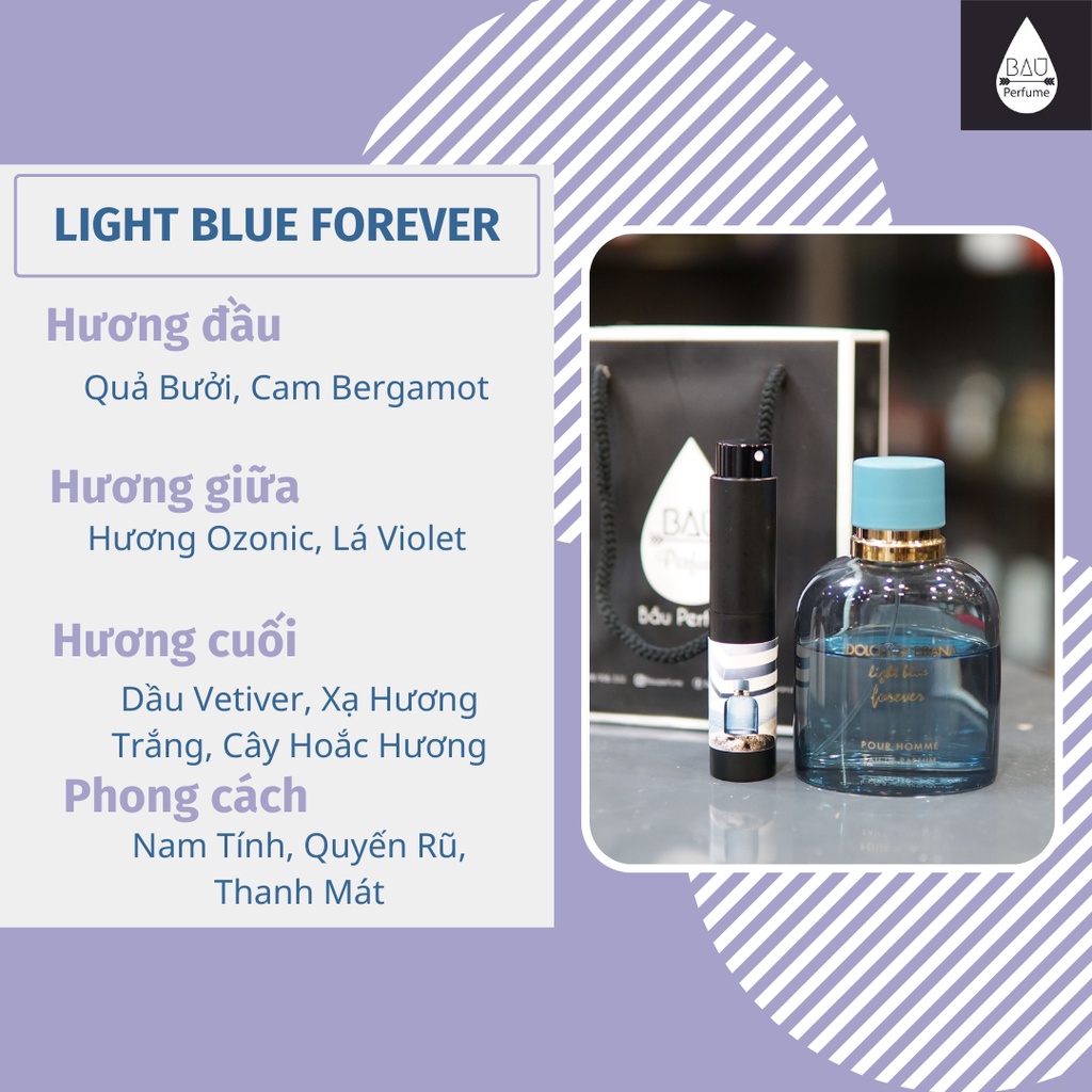 Mẫu thử nước hoa chính hãng Light Blue Forever Pour Homme (nam) 10ml/20ml/30ml