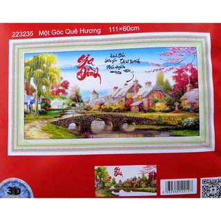 Tranh thêu chữ thập Gia đình 1m11 (chưa thêu) 223235