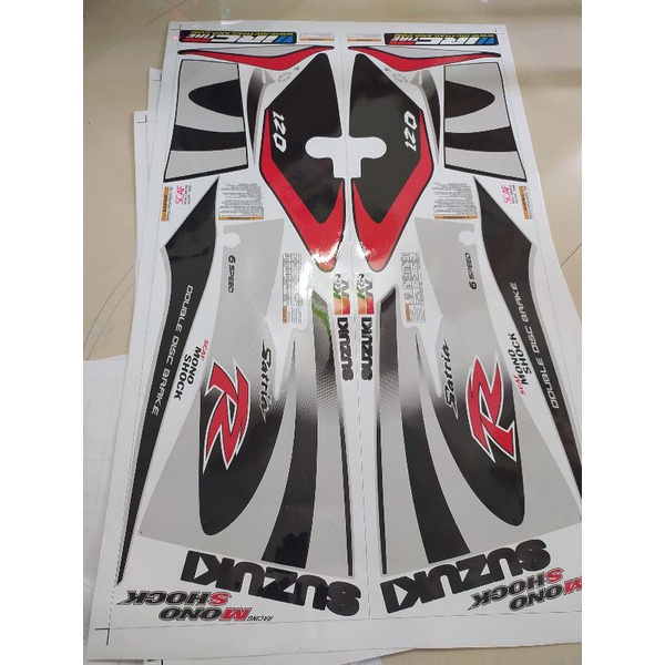 Tem Rời Suzuki Satria 2000 Xám Đen - Tem Chuẩn Bền