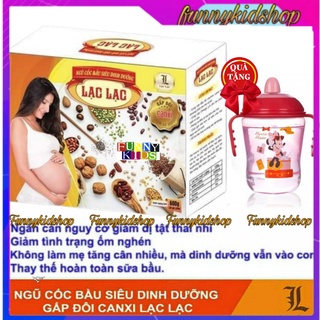 (2 hộp) Ngũ cốc bà bầu- Ngũ cốc bầu lạc lạc siêu dinh dưỡng vào con ít vào mẹ tặng bình tập hút