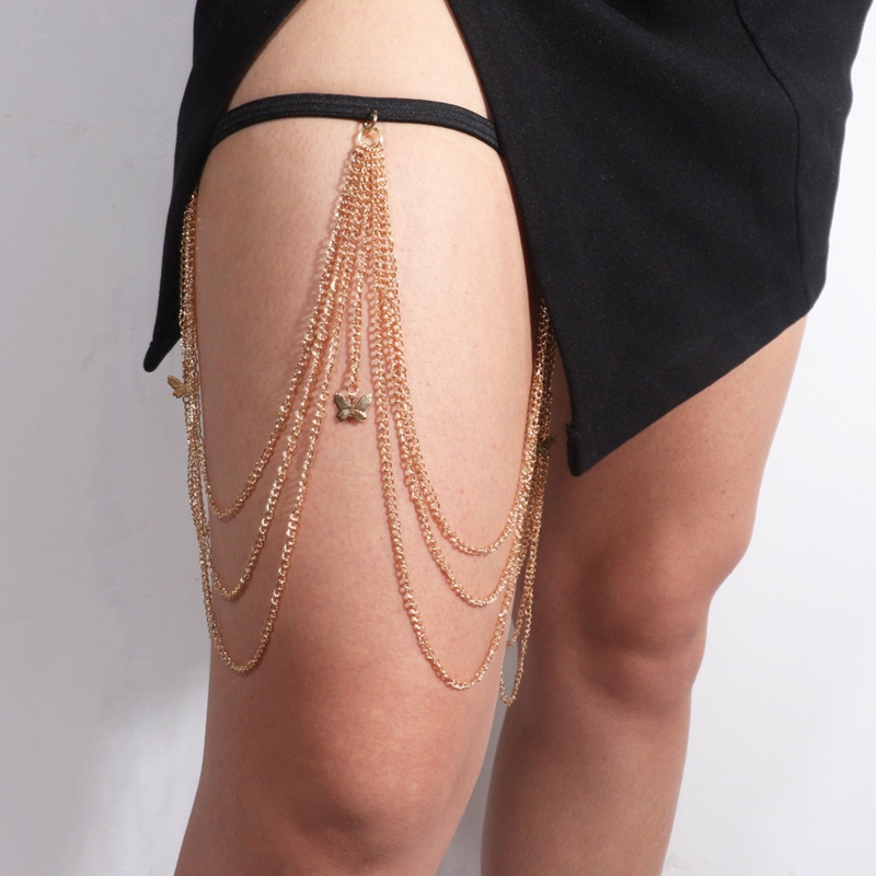 Dây Xích Đeo Đùi Hình Bướm Phong Cách Gothic Gợi Cảm Cho Nữ