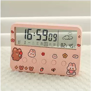 [Tặng Kèm Sticker] Đồng Hồ Đa Năng Lovely Clock Cây Đầu To