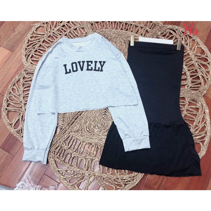 Sét áo LOVELY + chân váy đuôi cá HS6