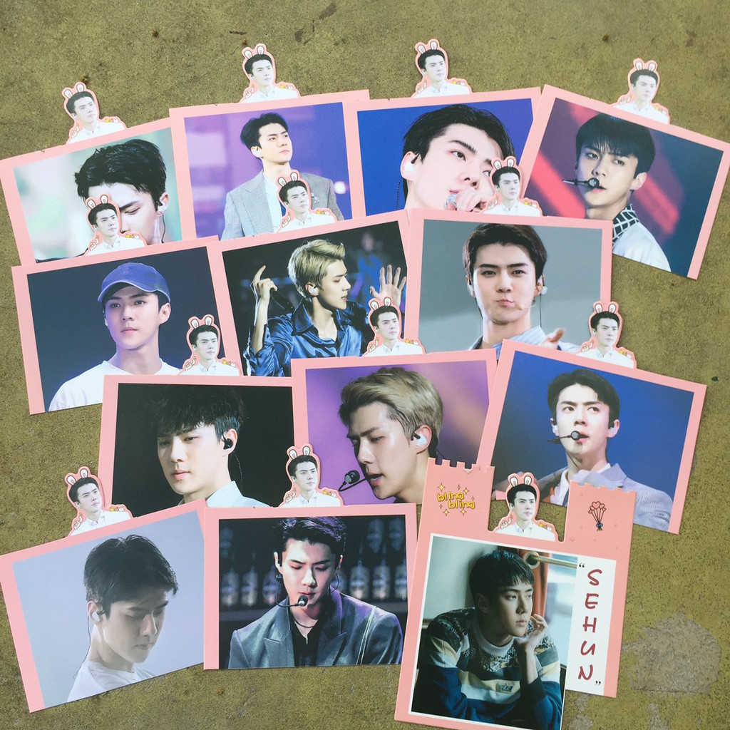 SET ẢNH EXO LAY CHANYEOL BAEKHYUN SEHUN 2020 (tặng kèm 5 kẹp gỗ khi mua 2 bộ trở lên)