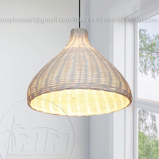 Đèn mây MTDM25 - Đèn mây tre, Đèn trang trí, Đèn treo thả