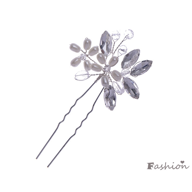 Trâm cài tóc hình học bằng kính đính đá thời trang cho nữ