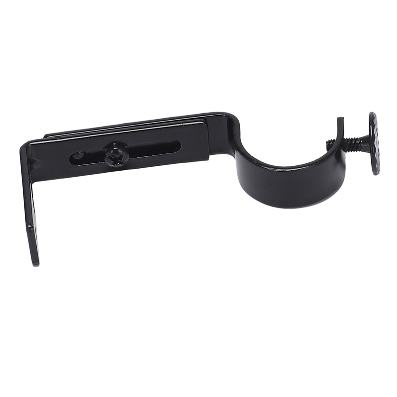 Set 6 giá đỡ thanh treo rèm cửa bằng thép cao cấp màu đen có thể điều chỉnh