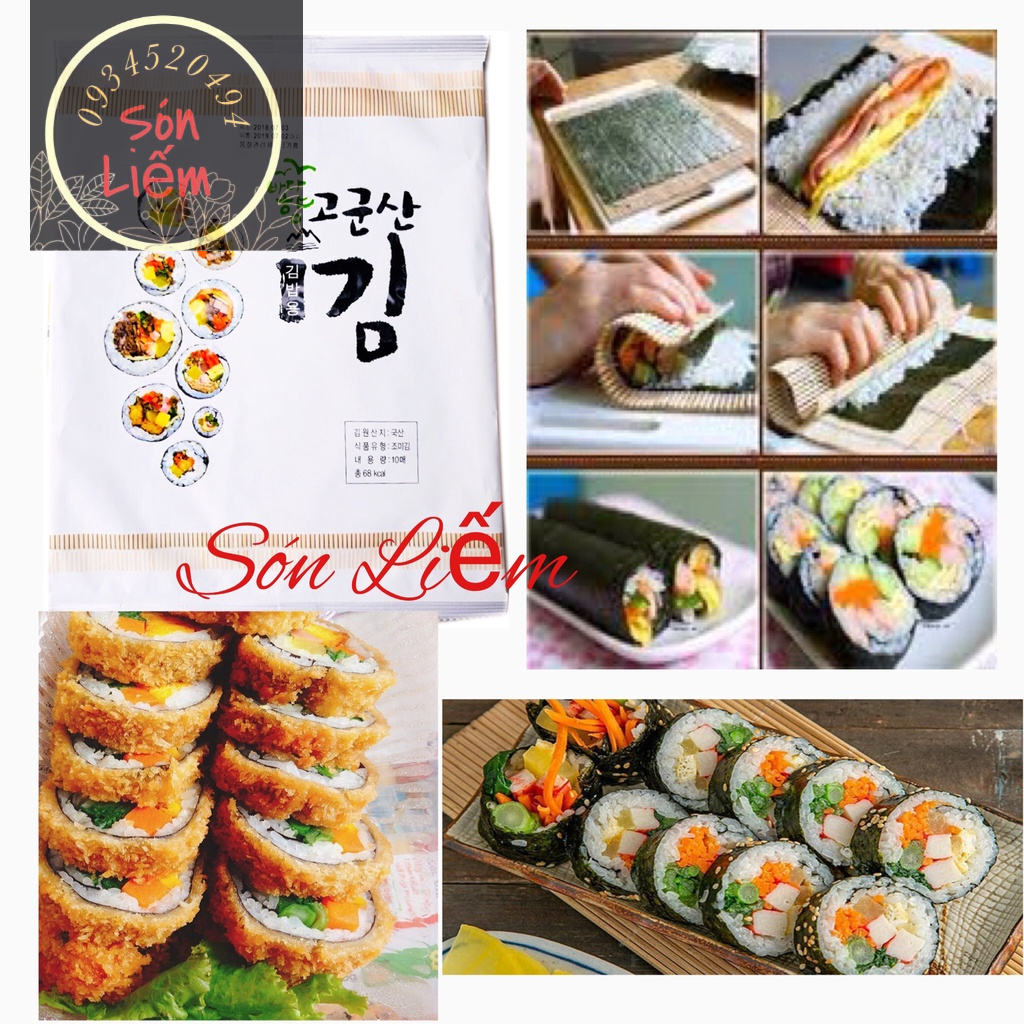 Rong Biển Cuộn Cơm /kimbap / sushi Hàn Quốc 10 lá 24g, sử dụng cho các món K-WOOK