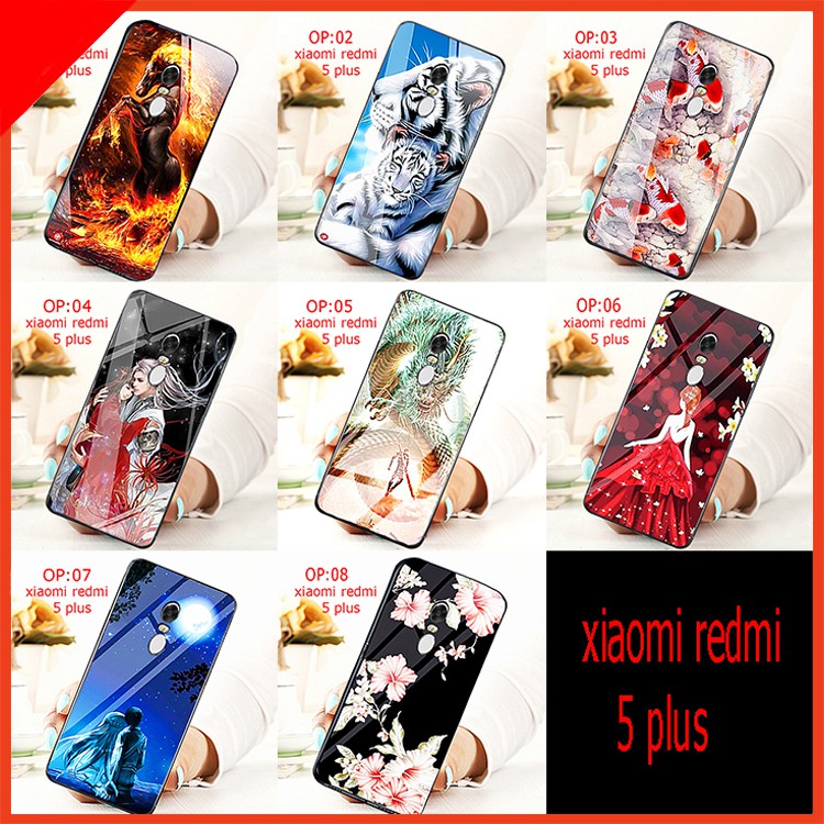Ốp lưng kính 3D Xiaomi redmi 5 plus Hình ảnh sắc nét , sang trọng, không mờ ,không phai theo thời gian, kèm video thực s