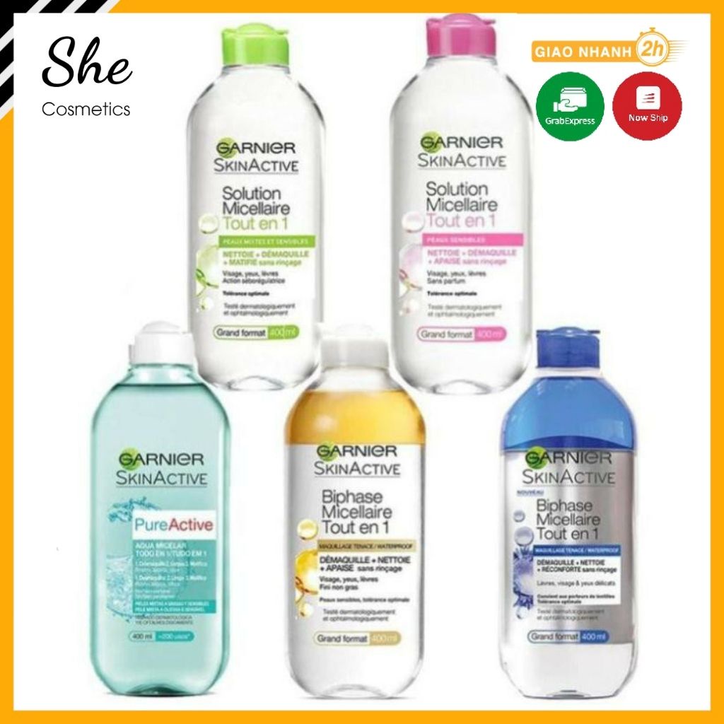 Nước tẩy trang, Tẩy trang Garnier 400ml | HÀNG CHÍNH HÃNG|