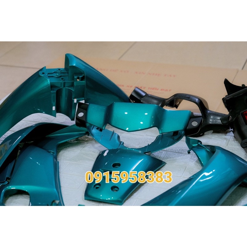 Dàn áo wave xanh lục bảo, wave alpha, wave zx đầu 2 bóng
