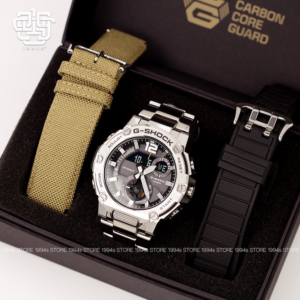 Đồng hồ nam Casio G-Shock GST-B300 / GST-B300E-5A chống va đập, kèm 2 dây thay thế, chống nước 200m, hàng chính hãng